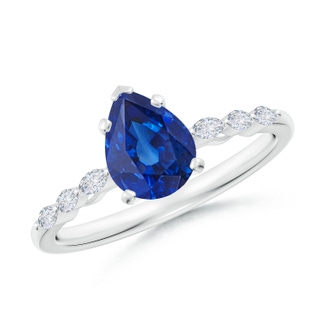 Pear AAA Blue Sapphire