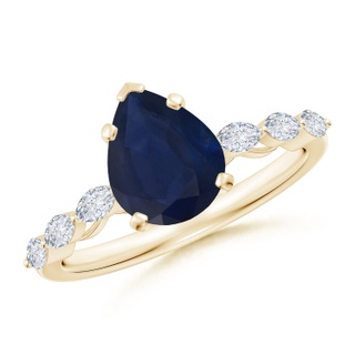 Pear A Blue Sapphire