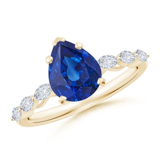 Pear AAA Blue Sapphire