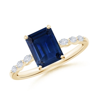 Emerald Cut AAA Blue Sapphire