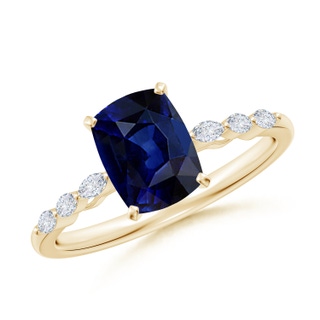 Cushion Rectangular AAA Blue Sapphire