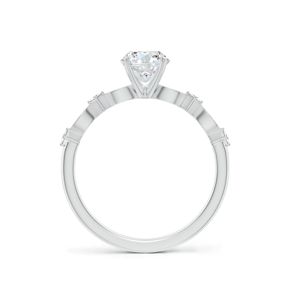 5.9mm GVS2 Round Diamond Engagement Ring with Marquise Motifs in White Gold side 199