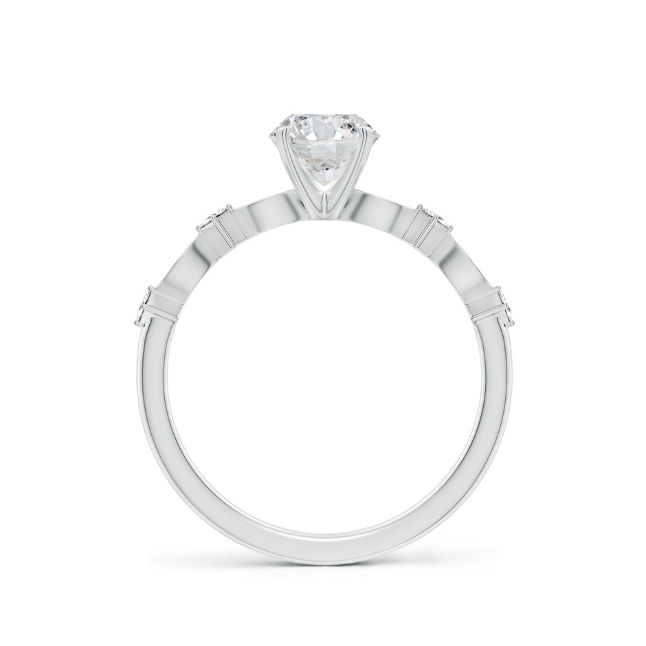 5.9mm HSI2 Round Diamond Engagement Ring with Marquise Motifs in White Gold side 199