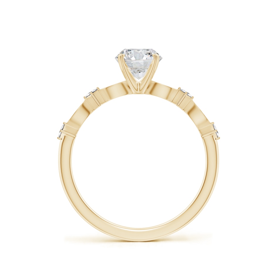 5.9mm HSI2 Round Diamond Engagement Ring with Marquise Motifs in Yellow Gold side 199