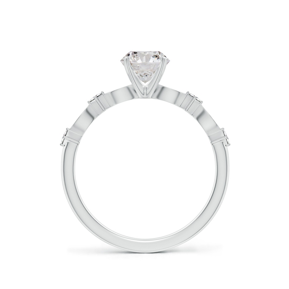 5.9mm IJI1I2 Round Diamond Engagement Ring with Marquise Motifs in White Gold side 199