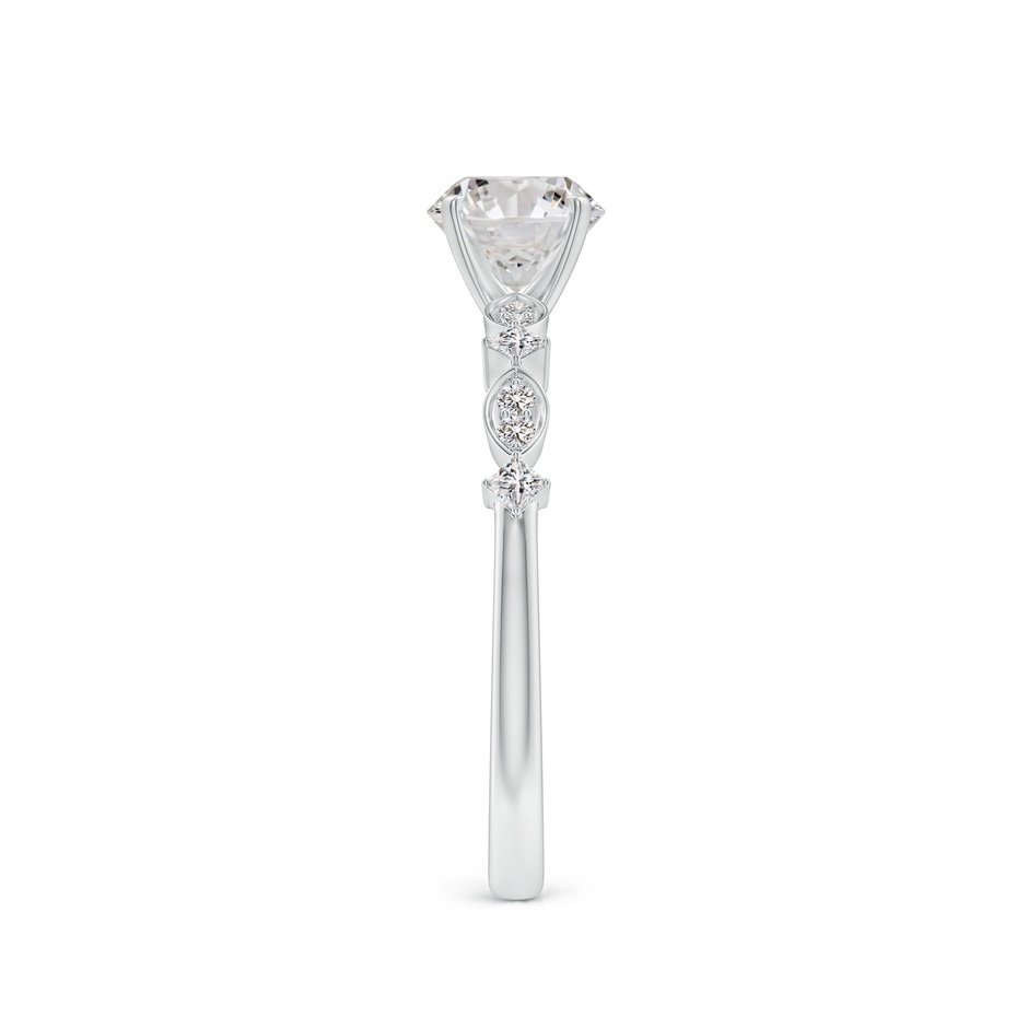 5.9mm IJI1I2 Round Diamond Engagement Ring with Marquise Motifs in White Gold side 299