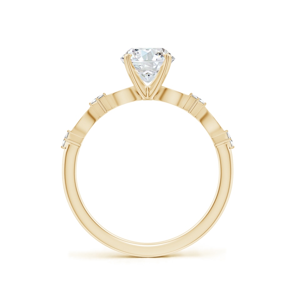 6.4mm GVS2 Round Diamond Engagement Ring with Marquise Motifs in Yellow Gold side 199