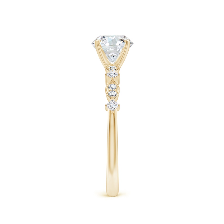 6.4mm GVS2 Round Diamond Engagement Ring with Marquise Motifs in Yellow Gold side 299