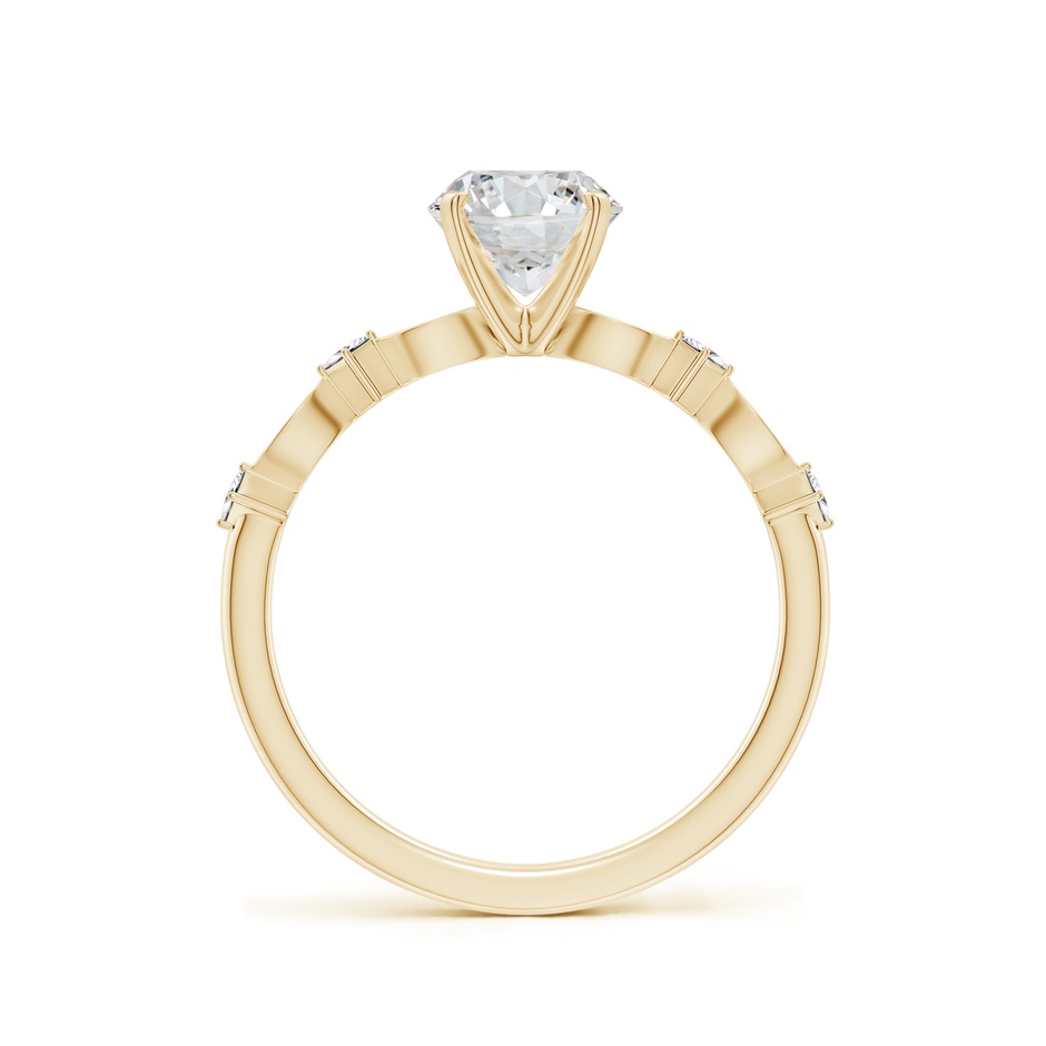 6.4mm HSI2 Round Diamond Engagement Ring with Marquise Motifs in Yellow Gold side 199
