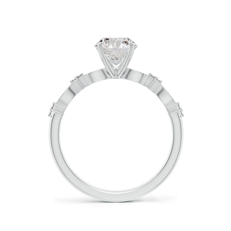 6.4mm IJI1I2 Round Diamond Engagement Ring with Marquise Motifs in P950 Platinum side 199