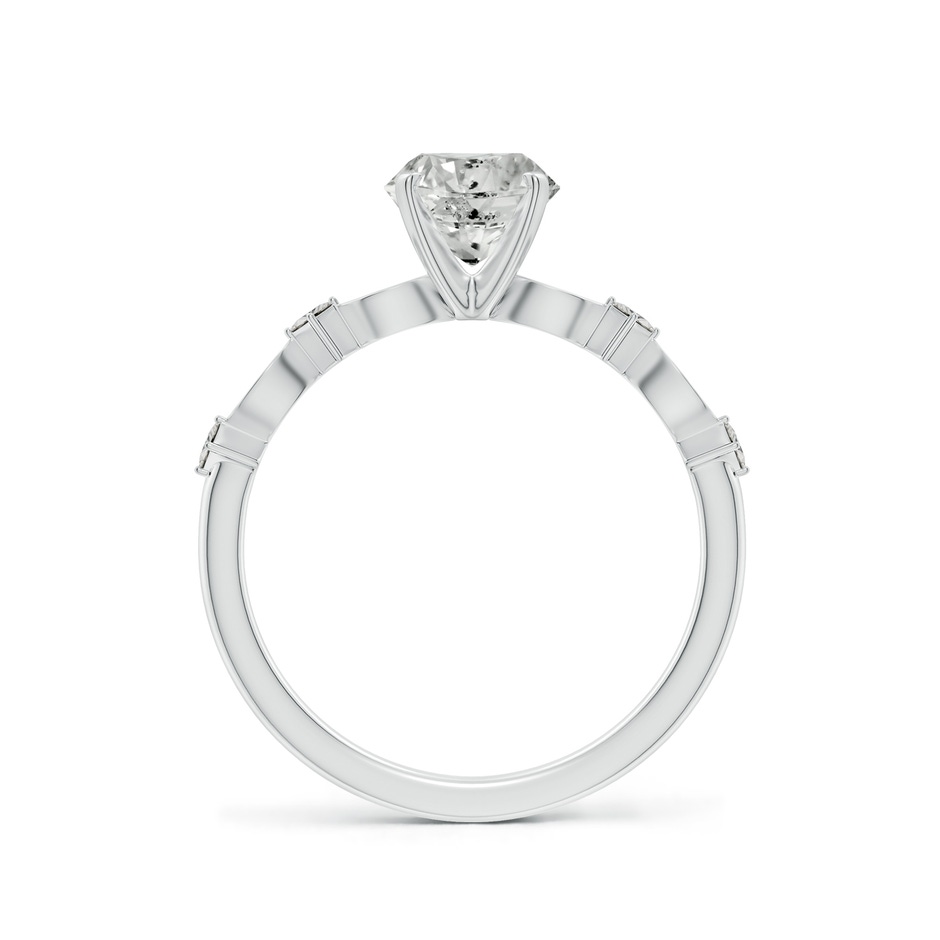 6.4mm KI3 Round Diamond Engagement Ring with Marquise Motifs in P950 Platinum side 199