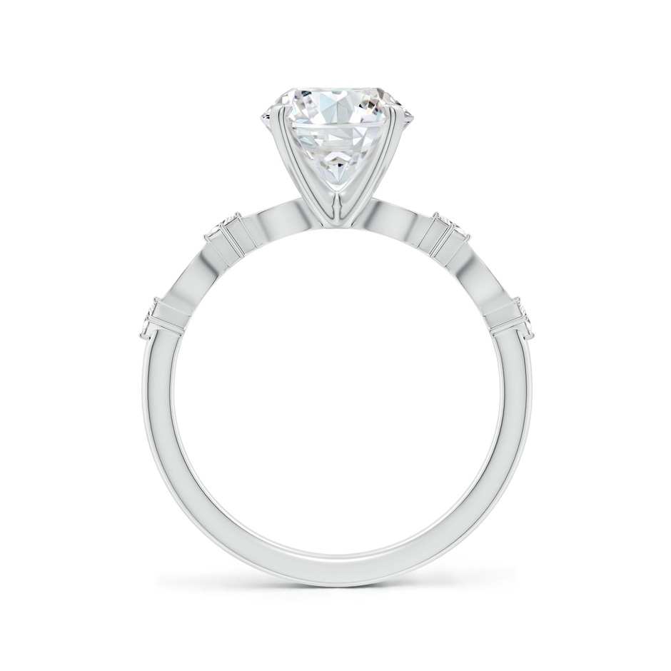 8mm GVS2 Round Diamond Engagement Ring with Marquise Motifs in P950 Platinum side 199