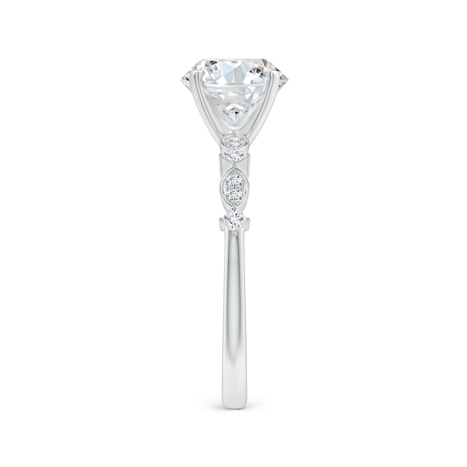8mm GVS2 Round Diamond Engagement Ring with Marquise Motifs in P950 Platinum side 299