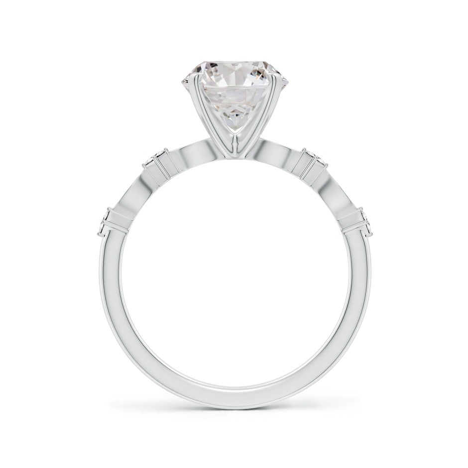 8mm IJI1I2 Round Diamond Engagement Ring with Marquise Motifs in White Gold side 199