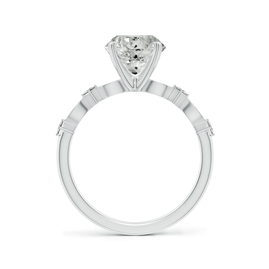 8mm KI3 Round Diamond Engagement Ring with Marquise Motifs in P950 Platinum side 199