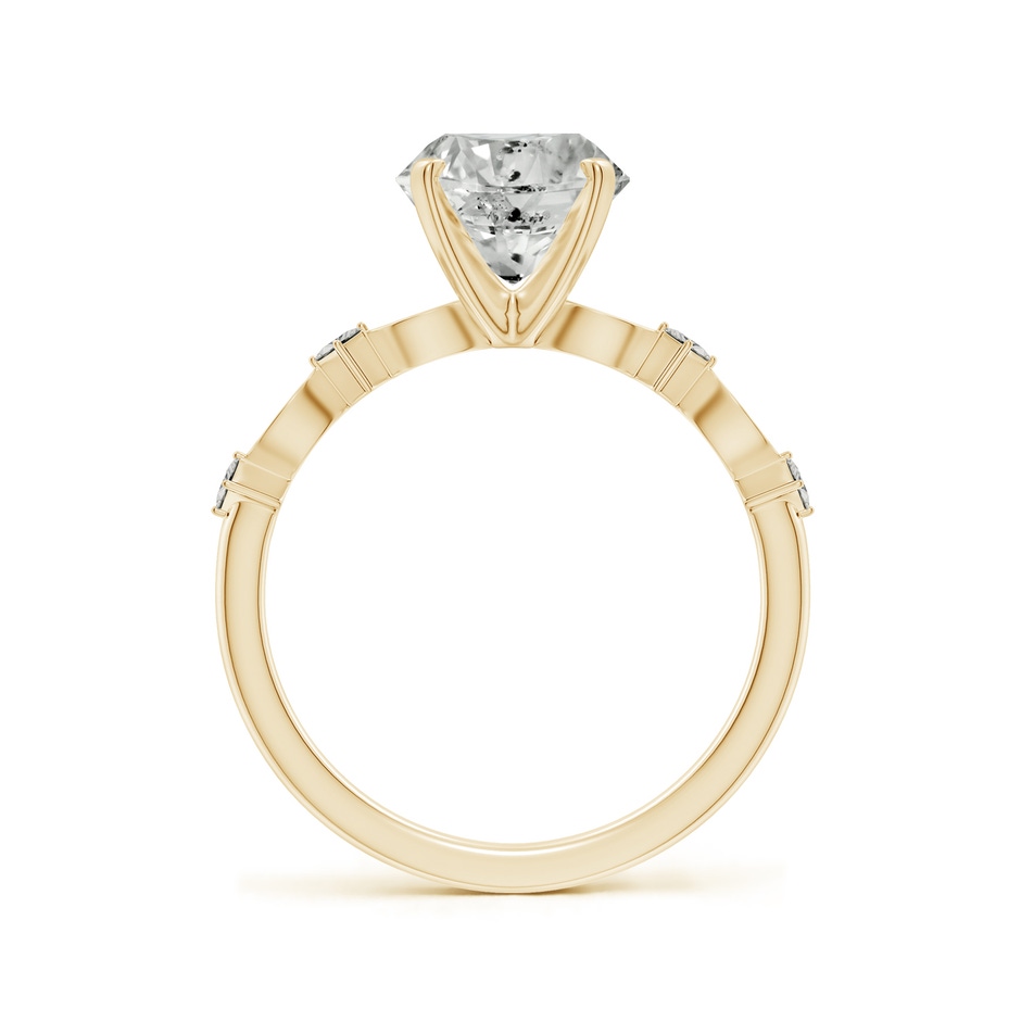 8mm KI3 Round Diamond Engagement Ring with Marquise Motifs in Yellow Gold side 199