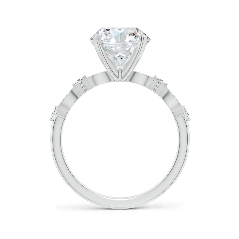 9.2mm GVS2 Round Diamond Engagement Ring with Marquise Motifs in P950 Platinum side 199