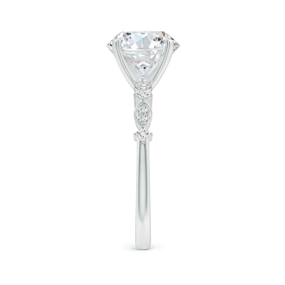 9.2mm GVS2 Round Diamond Engagement Ring with Marquise Motifs in P950 Platinum side 299
