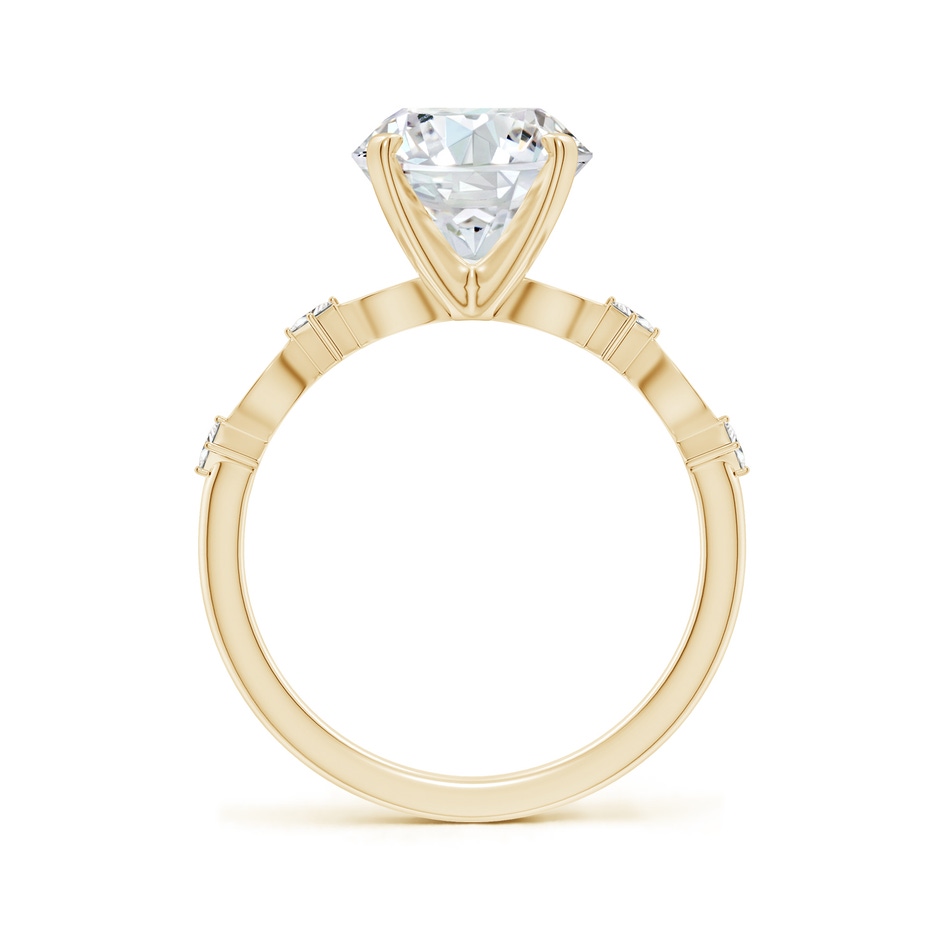 9.2mm GVS2 Round Diamond Engagement Ring with Marquise Motifs in Yellow Gold side 199