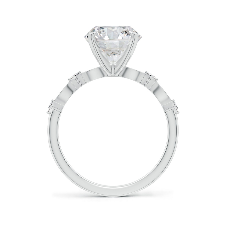 9.2mm HSI2 Round Diamond Engagement Ring with Marquise Motifs in P950 Platinum side 199