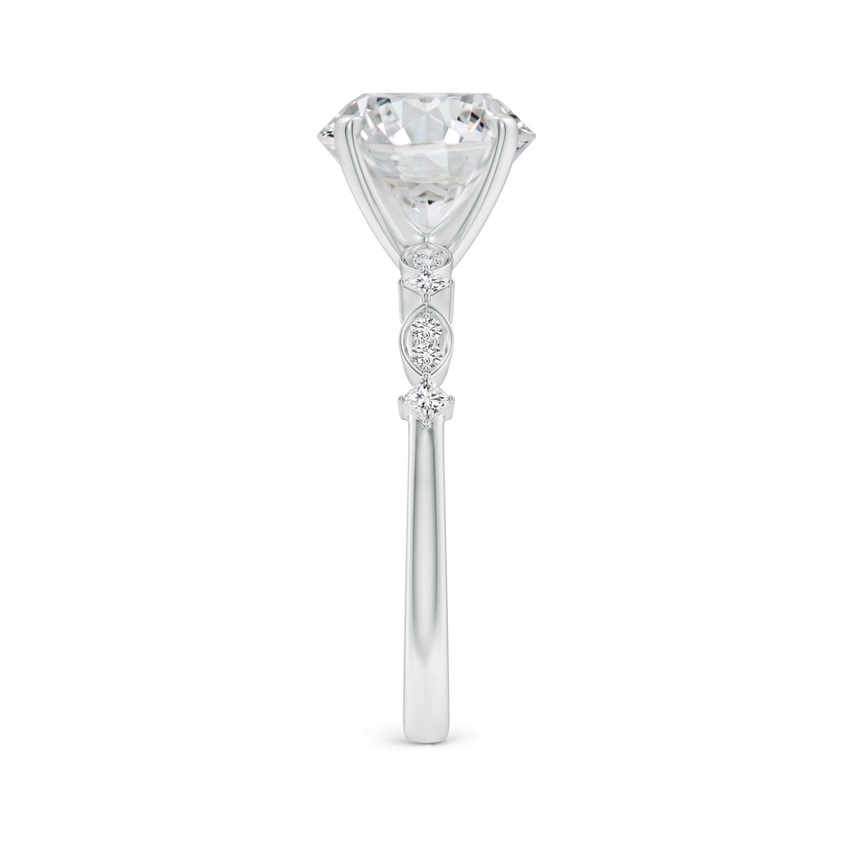 9.2mm HSI2 Round Diamond Engagement Ring with Marquise Motifs in P950 Platinum side 299