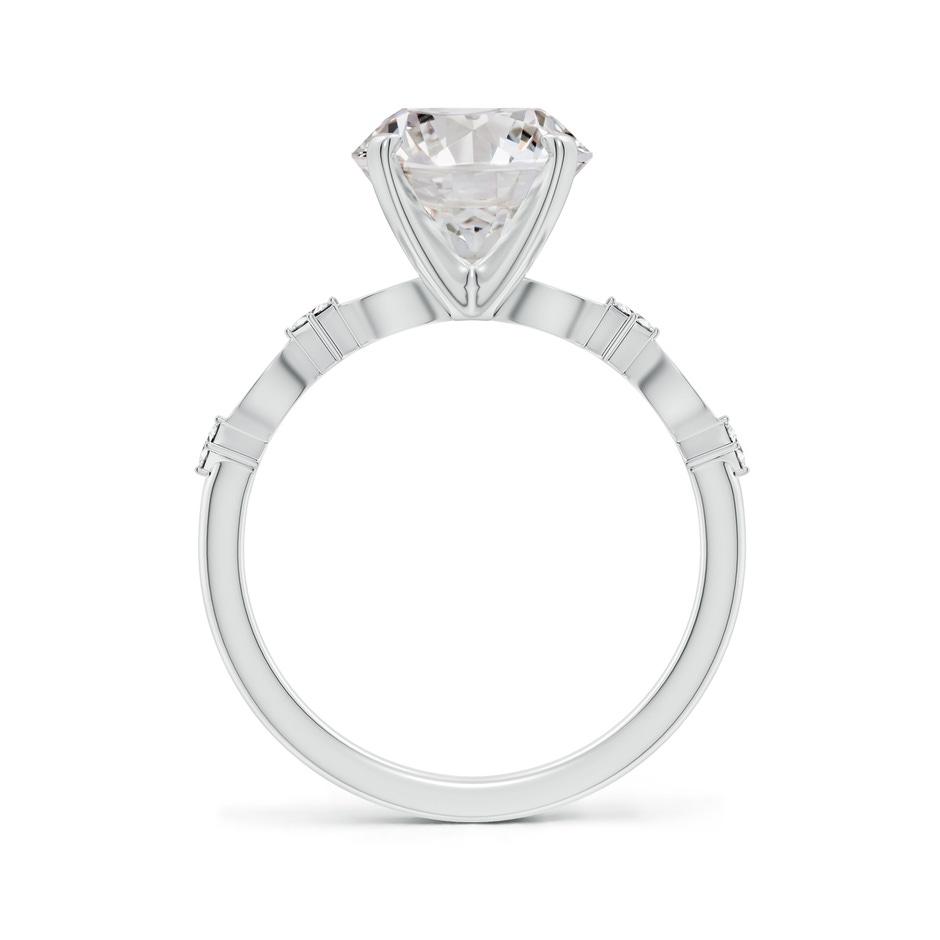 9.2mm IJI1I2 Round Diamond Engagement Ring with Marquise Motifs in White Gold side 199