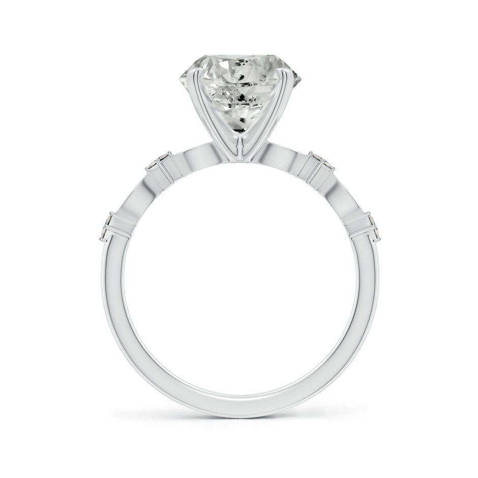 9.2mm KI3 Round Diamond Engagement Ring with Marquise Motifs in White Gold side 199