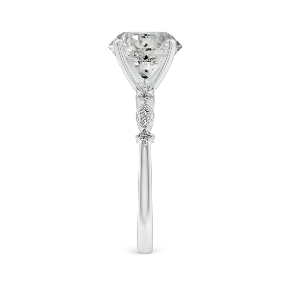 9.2mm KI3 Round Diamond Engagement Ring with Marquise Motifs in White Gold side 299