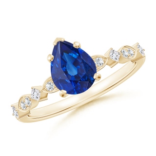 Pear AAA Blue Sapphire