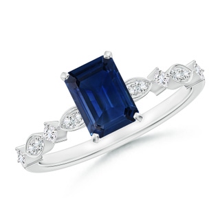 Emerald Cut AAA Blue Sapphire