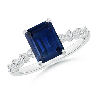 Emerald Cut AAA Blue Sapphire