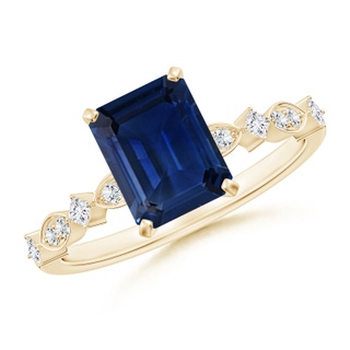 Emerald Cut AAA Blue Sapphire