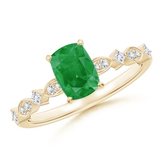 Cushion Rectangular A Emerald