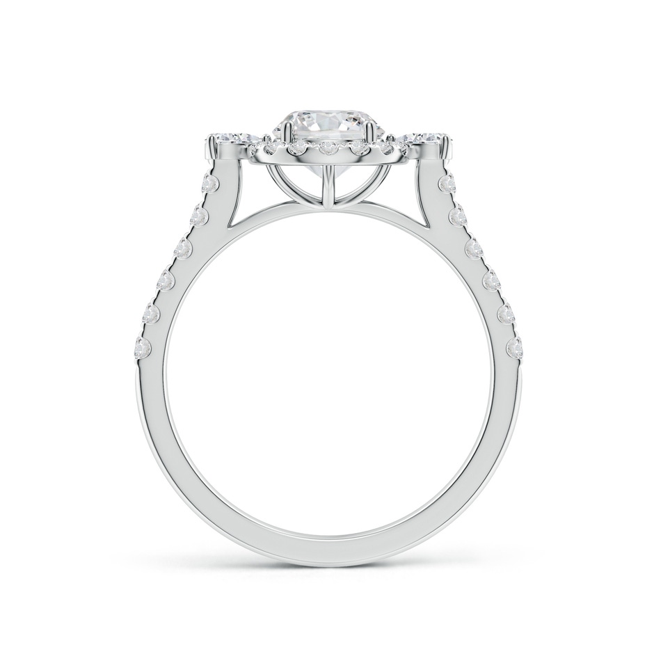 5.9mm HSI2 Round Diamond Halo Side Stone Engagement Ring in White Gold side 199