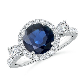 Round AA Blue Sapphire