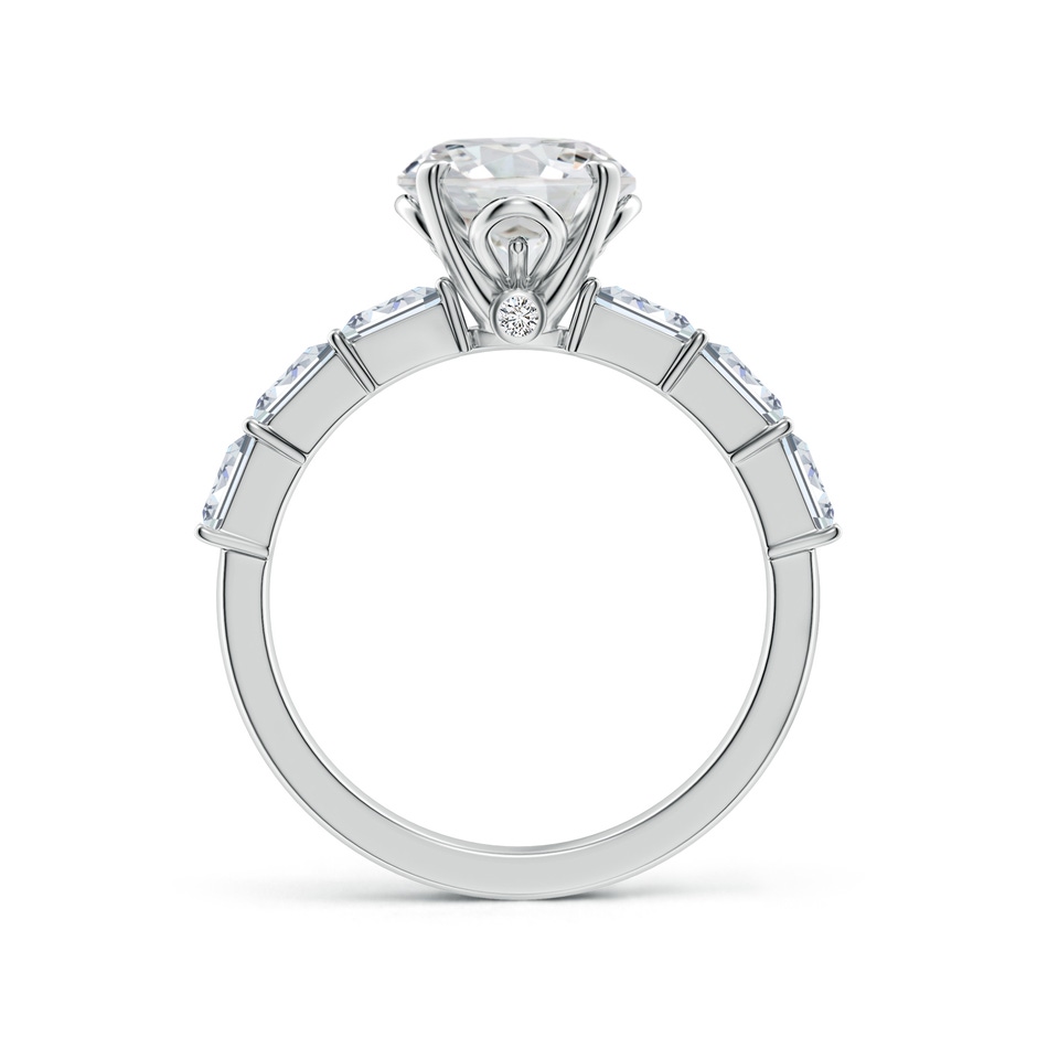 8mm HSI2 Round Diamond Engagement Ring with Accents in White Gold side 199