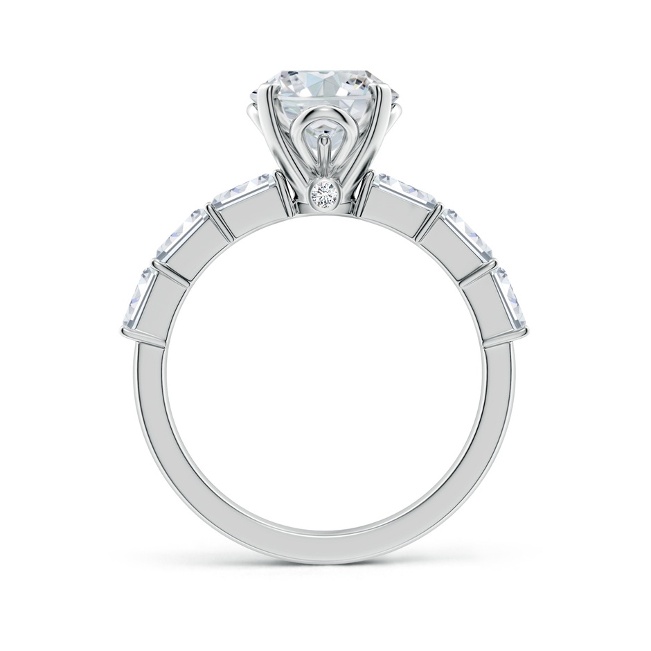 10x8mm GVS2 Oval Diamond Engagement Ring with Accents in White Gold side 199
