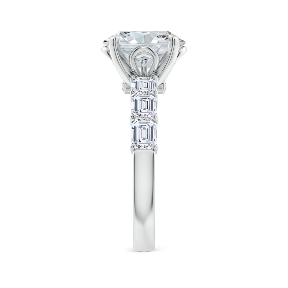 10x8mm GVS2 Oval Diamond Engagement Ring with Accents in White Gold side 299