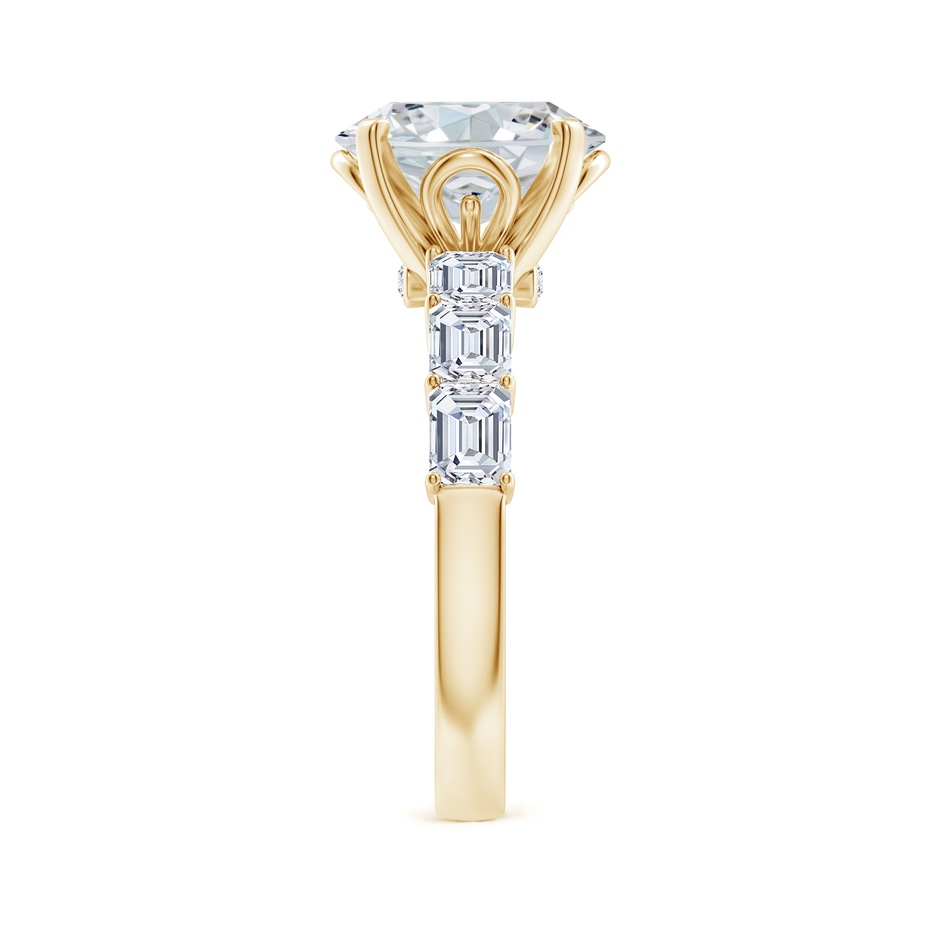 10x8mm GVS2 Oval Diamond Engagement Ring with Accents in Yellow Gold side 299