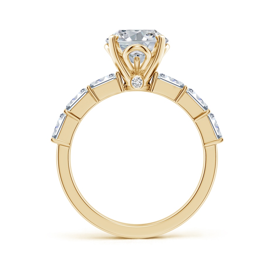 10x8mm HSI2 Oval Diamond Engagement Ring with Accents in Yellow Gold side 199