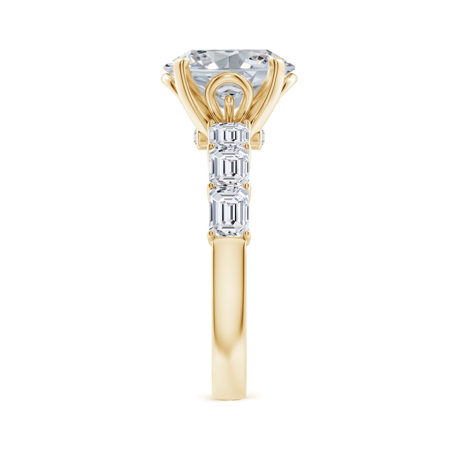 10x8mm HSI2 Oval Diamond Engagement Ring with Accents in Yellow Gold side 299