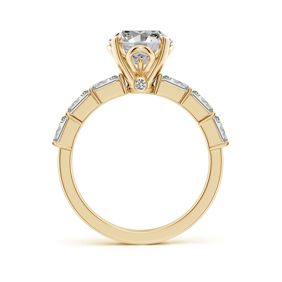 10x8mm KI3 Oval Diamond Engagement Ring with Accents in Yellow Gold side 199