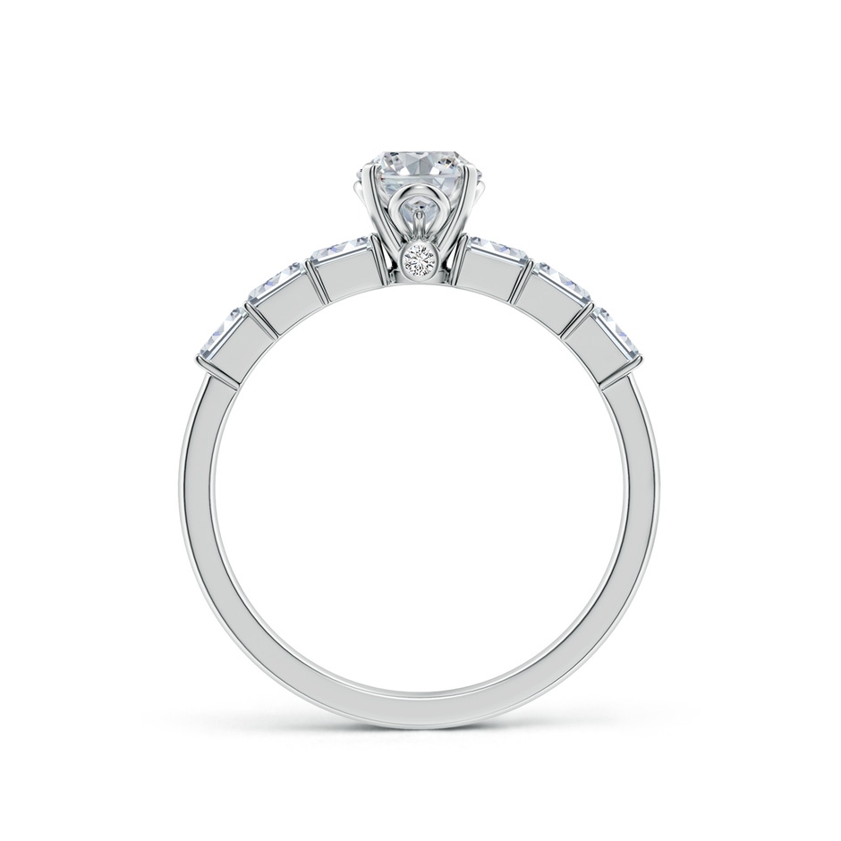 7x5mm HSI2 Oval Diamond Engagement Ring with Accents in White Gold side 199