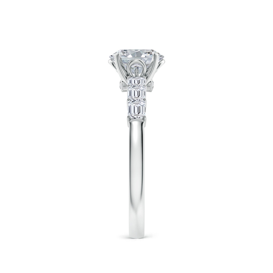 7x5mm HSI2 Oval Diamond Engagement Ring with Accents in White Gold side 299