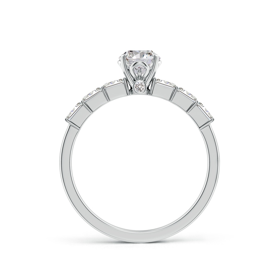 7x5mm IJI1I2 Oval Diamond Engagement Ring with Accents in White Gold side 199