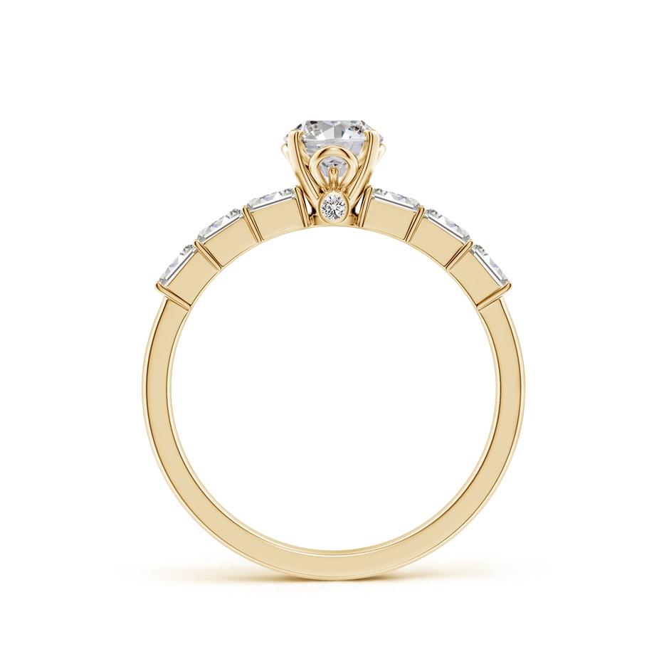 7x5mm IJI1I2 Oval Diamond Engagement Ring with Accents in Yellow Gold side 199