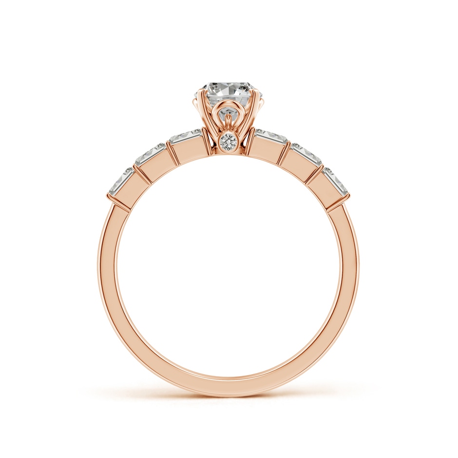 7x5mm KI3 Oval Diamond Engagement Ring with Accents in Rose Gold side 199