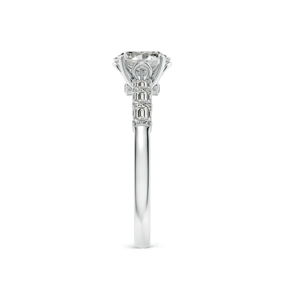 7x5mm KI3 Oval Diamond Engagement Ring with Accents in White Gold side 299