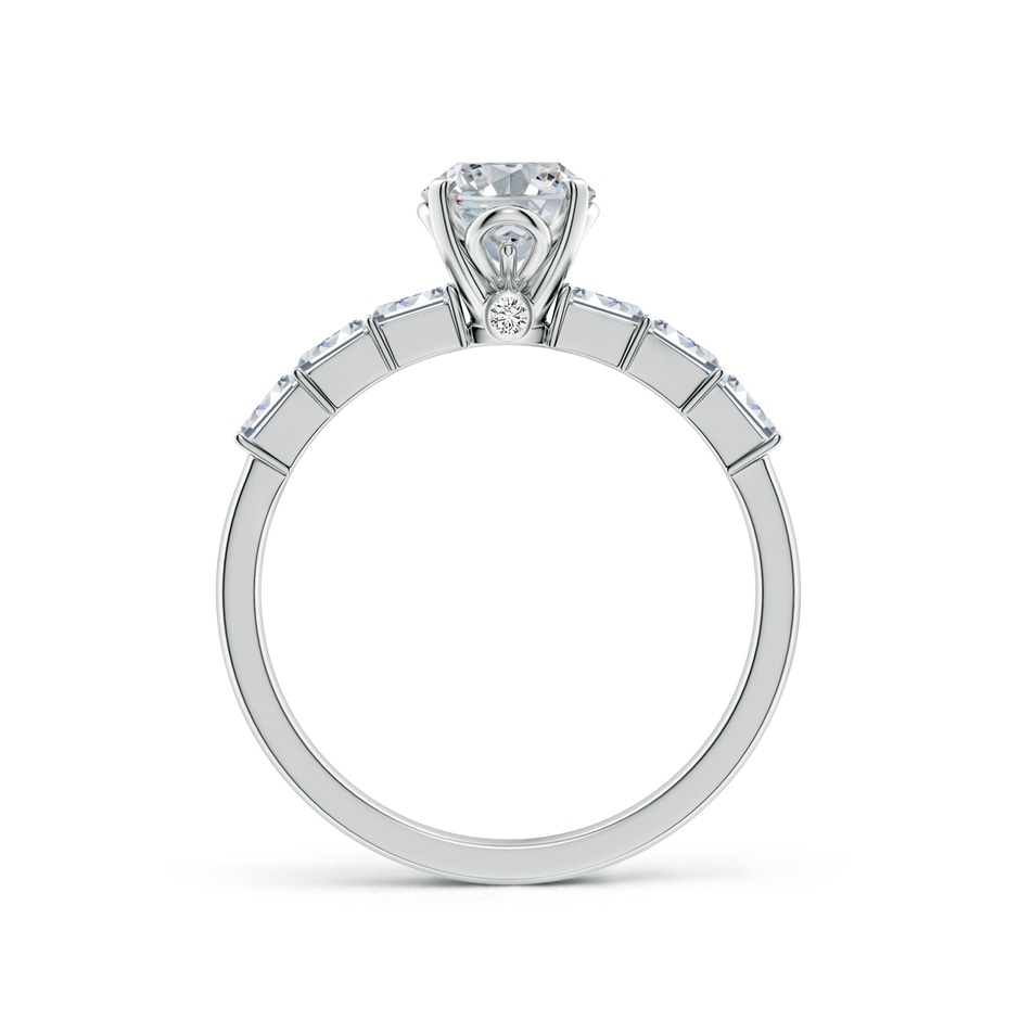 8x6mm HSI2 Oval Diamond Engagement Ring with Accents in White Gold side 199