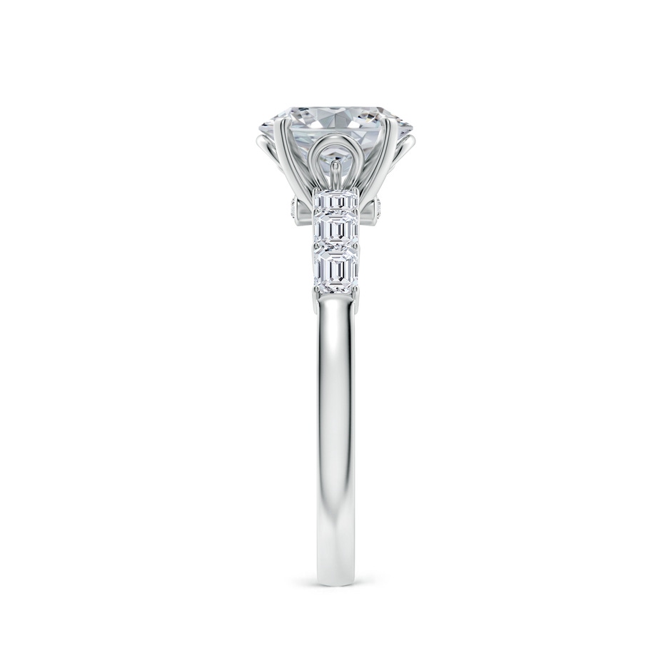 8x6mm HSI2 Oval Diamond Engagement Ring with Accents in White Gold side 299